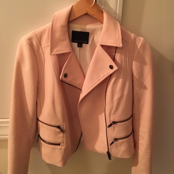Banana Republic blush pink Moto jacket - Picture 2 of 7